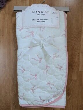 Bonbini New York Muslin Quilted Baby Blanket - Pink